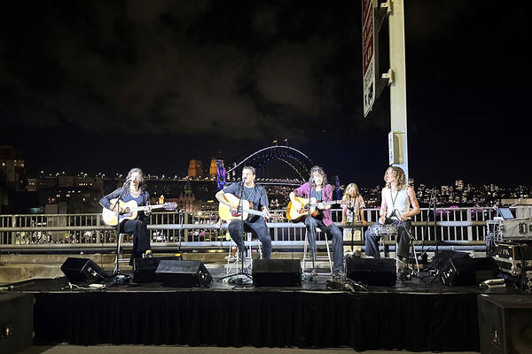 Transport for NSW NYE on the Cahill Expressway 2024 - Dan Sultan.